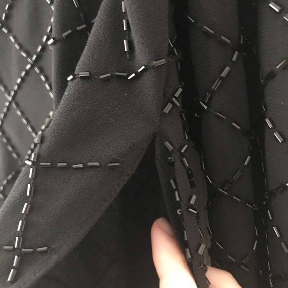 Needle & Thread black embellished hand beaded long tunic top size 8 - Picture 10 of 13